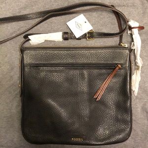 Fossil NWT Jenna LG Crossbody Black